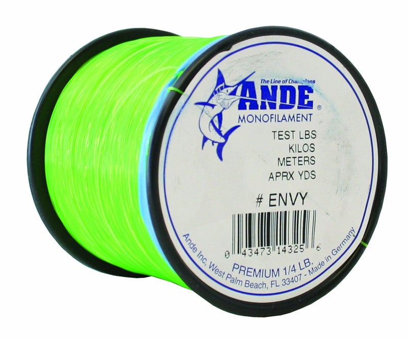 Ande Premium Monofilament Line with 80-Pound Test, Hi-Vis Green, 0.25-Pound Spool (150-Yard)